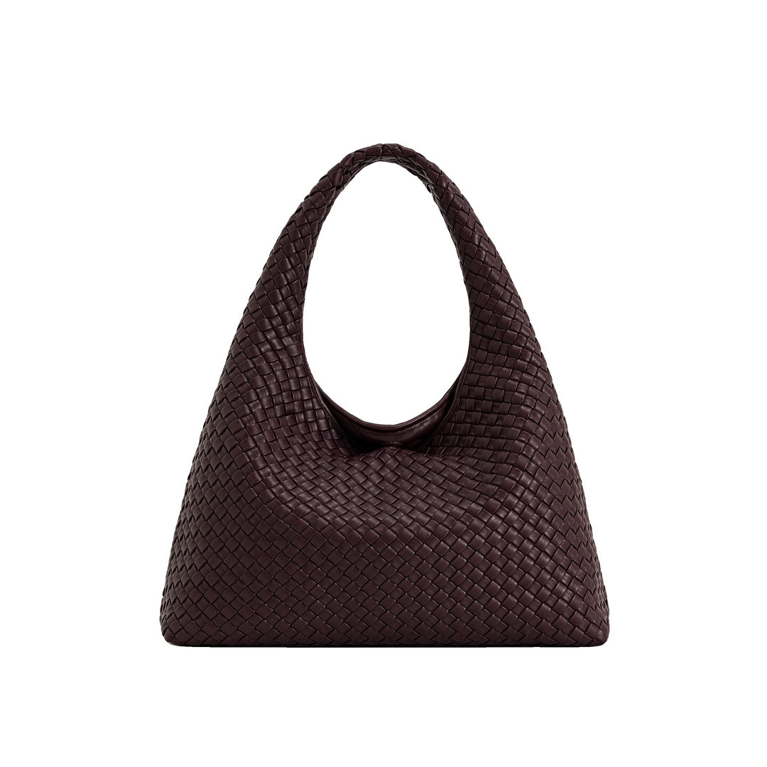 JW PEI Laura Woven Shoulder Bag - Deep Burgundy