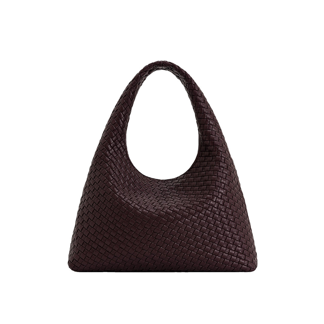 JW PEI Laura Woven Shoulder Bag - Deep Burgundy
