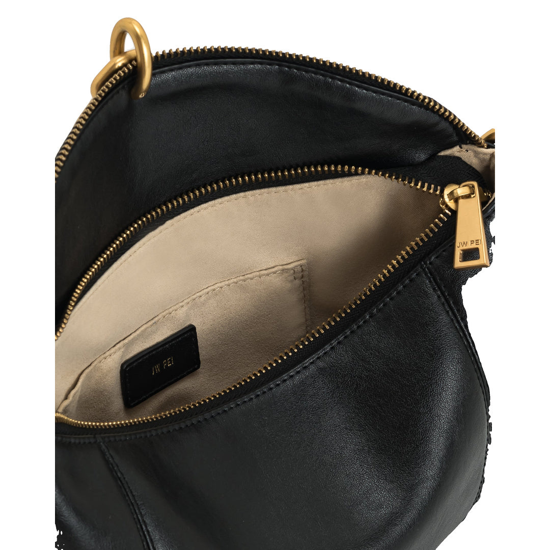 JW PEI Jayla Metal Pendant Embellished  Shoulder Bag - Black