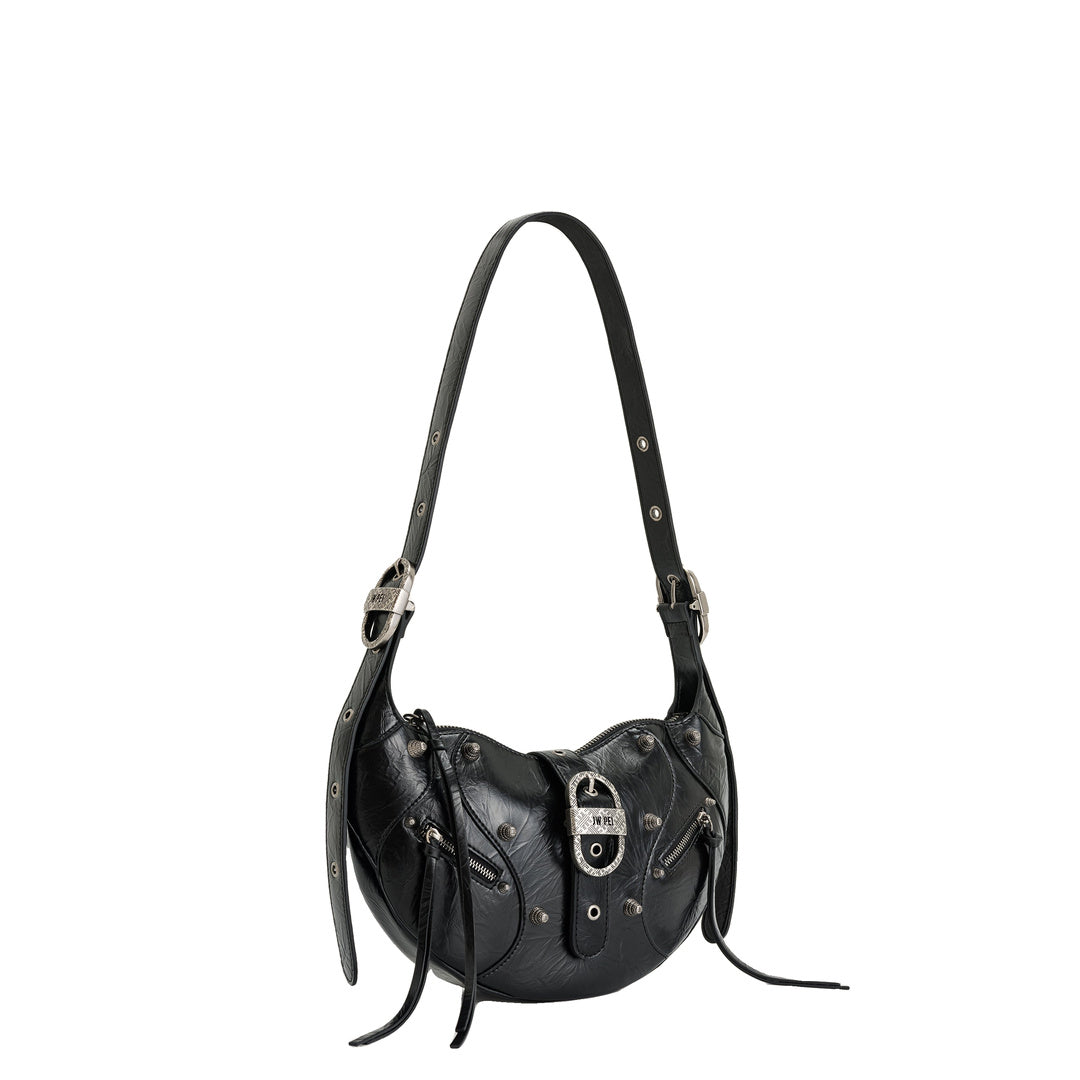 JW PEI Tessa Crushed Shoulder Bag - Black