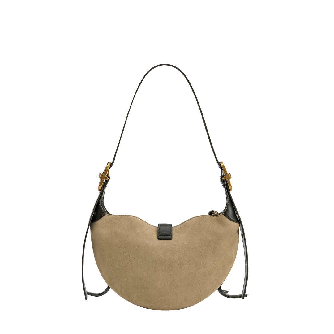 JW PEI Tessa Faux Suede Studded Shoulder Bag - Khaki Green