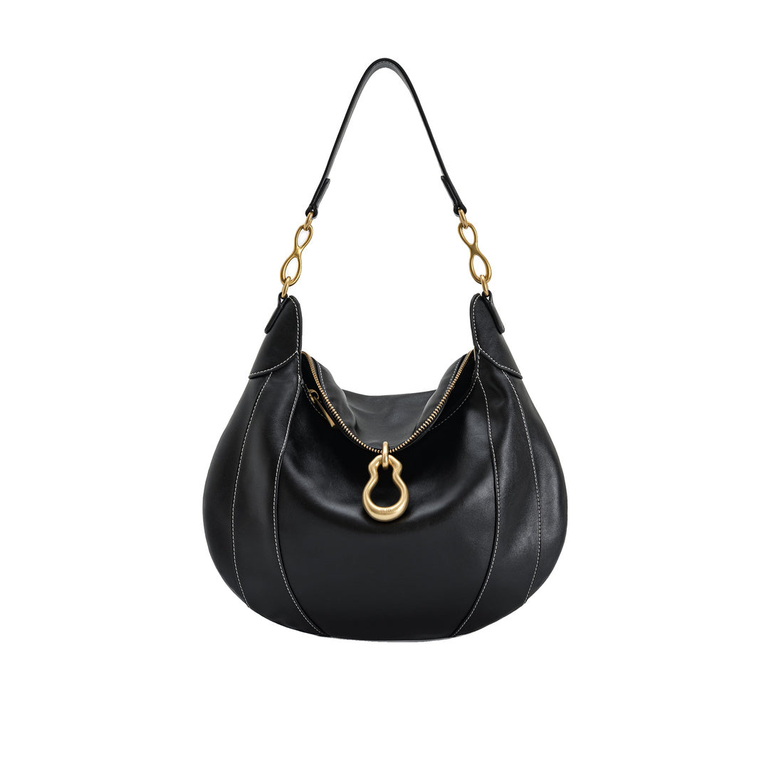 JW PEI Daria Metal Pendant Embellished Shoulder Bag - Black