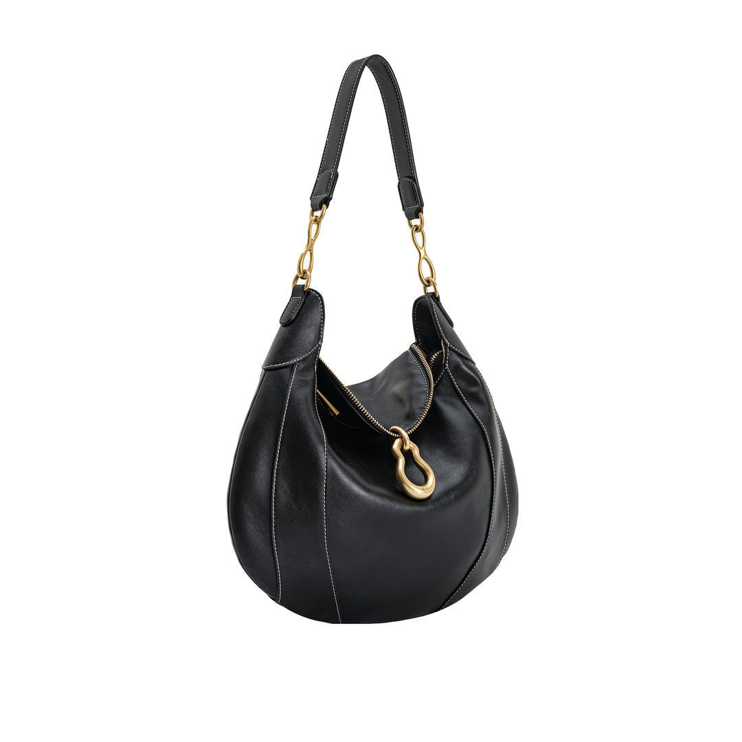 JW PEI Daria Metal Pendant Embellished Shoulder Bag - Black