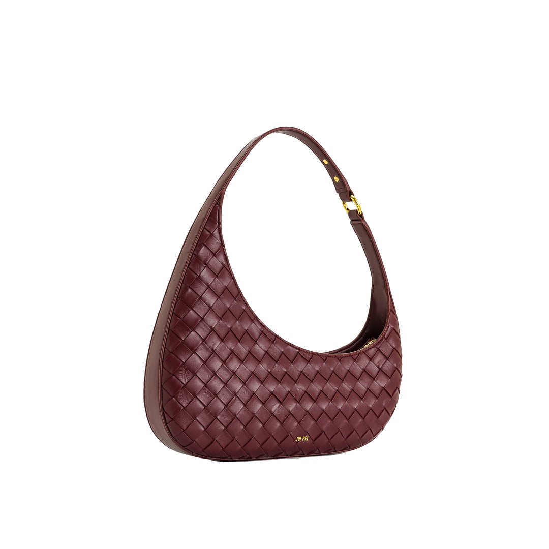 JW PEI Harlee Weave Texture Shoulder Bag - Burgundy