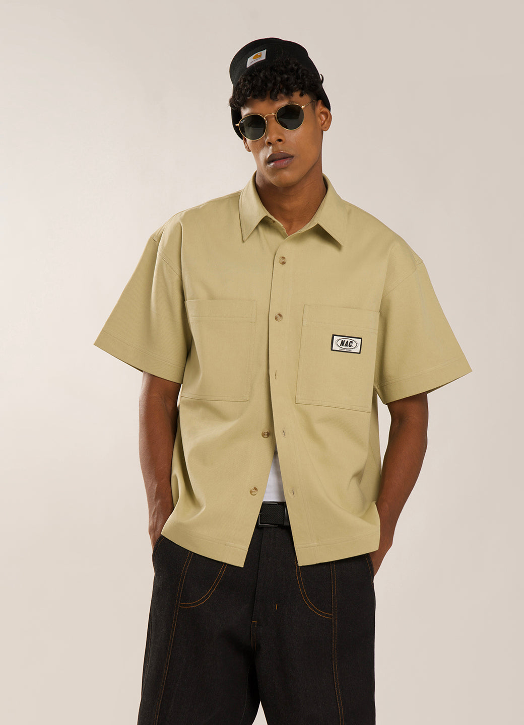 CLASSY HARLEM  SHIRT - BEIGE