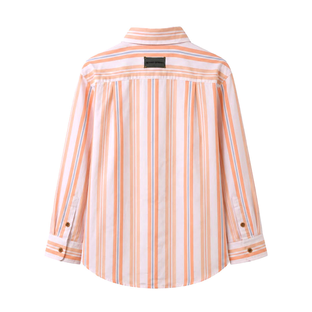 Seersucker Shirt in Sunset Stripes