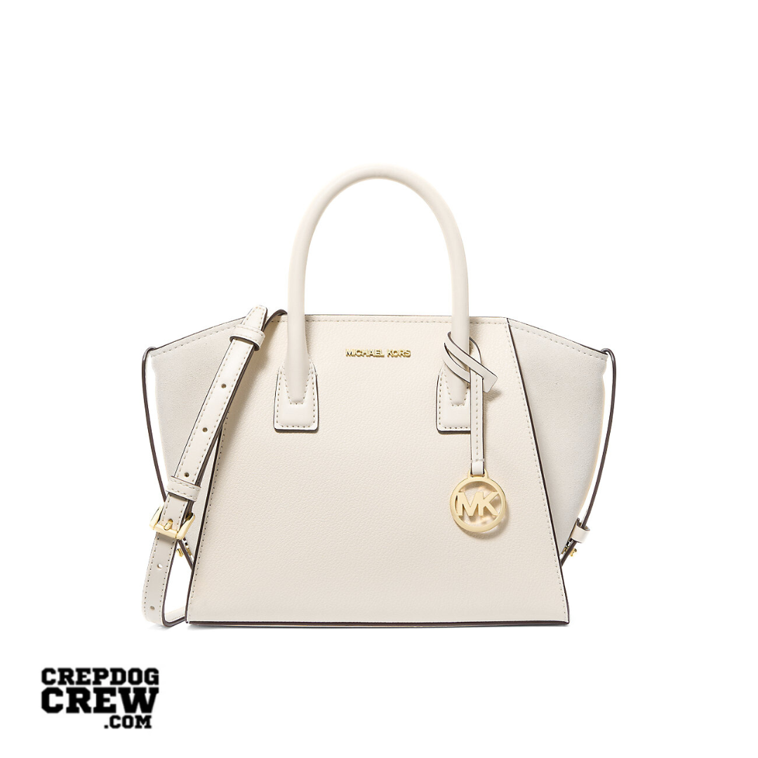 Michael Kors Avril Small Pebbled Leather Satchel LT CREAM