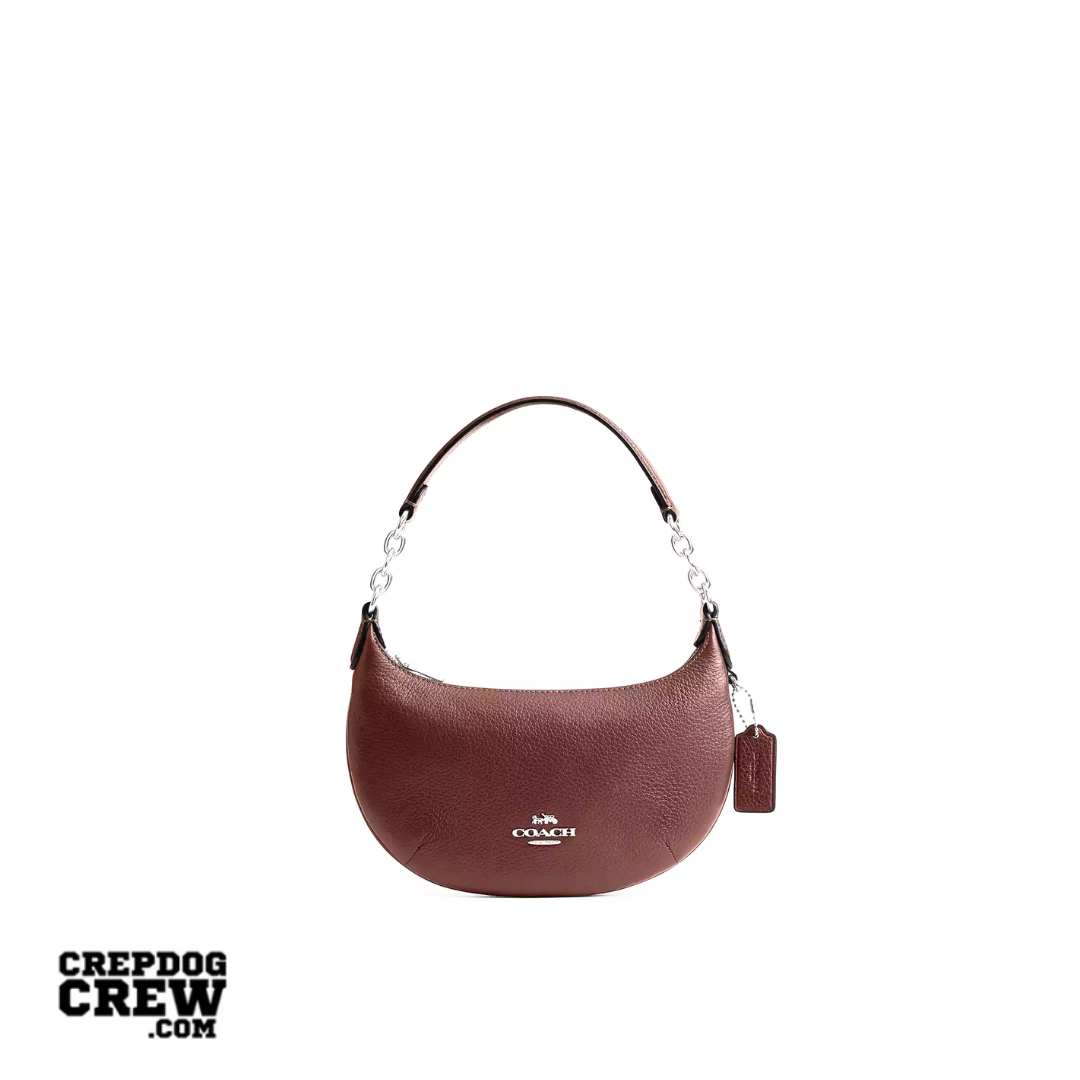 COACH Mini Payton Bag pebbled leather Silver Maple