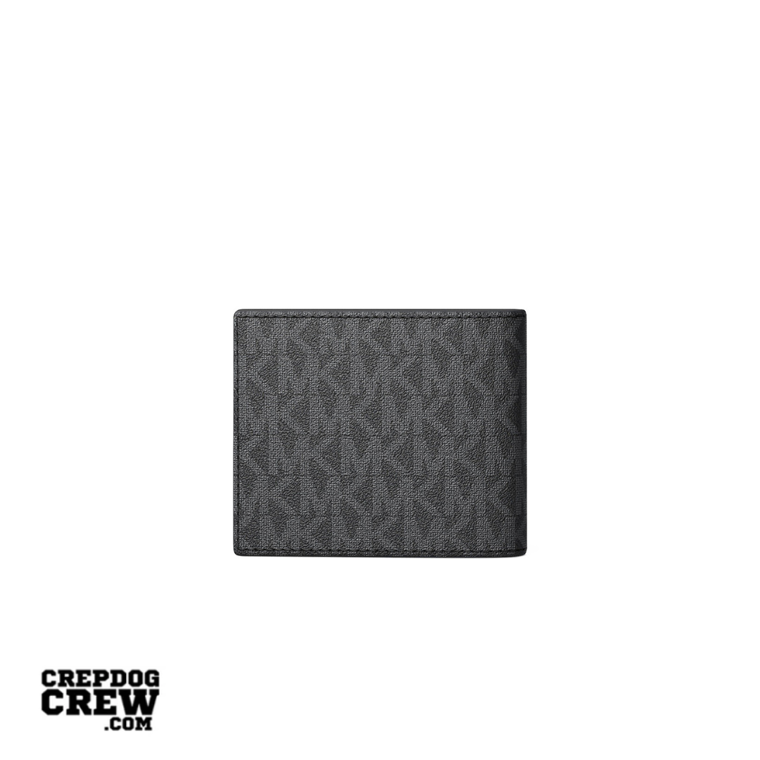 Michael Kors Cooper Embellished Signature Logo Billfold Wallet BLACK