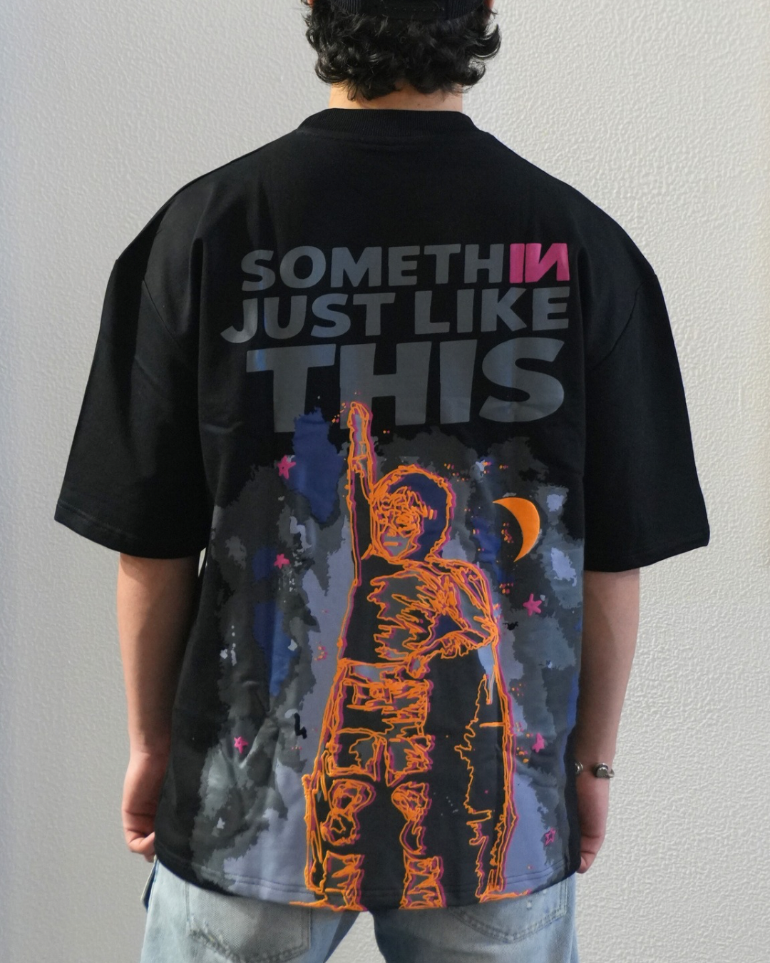Just Like This Oversized T-Shirt -(Black)