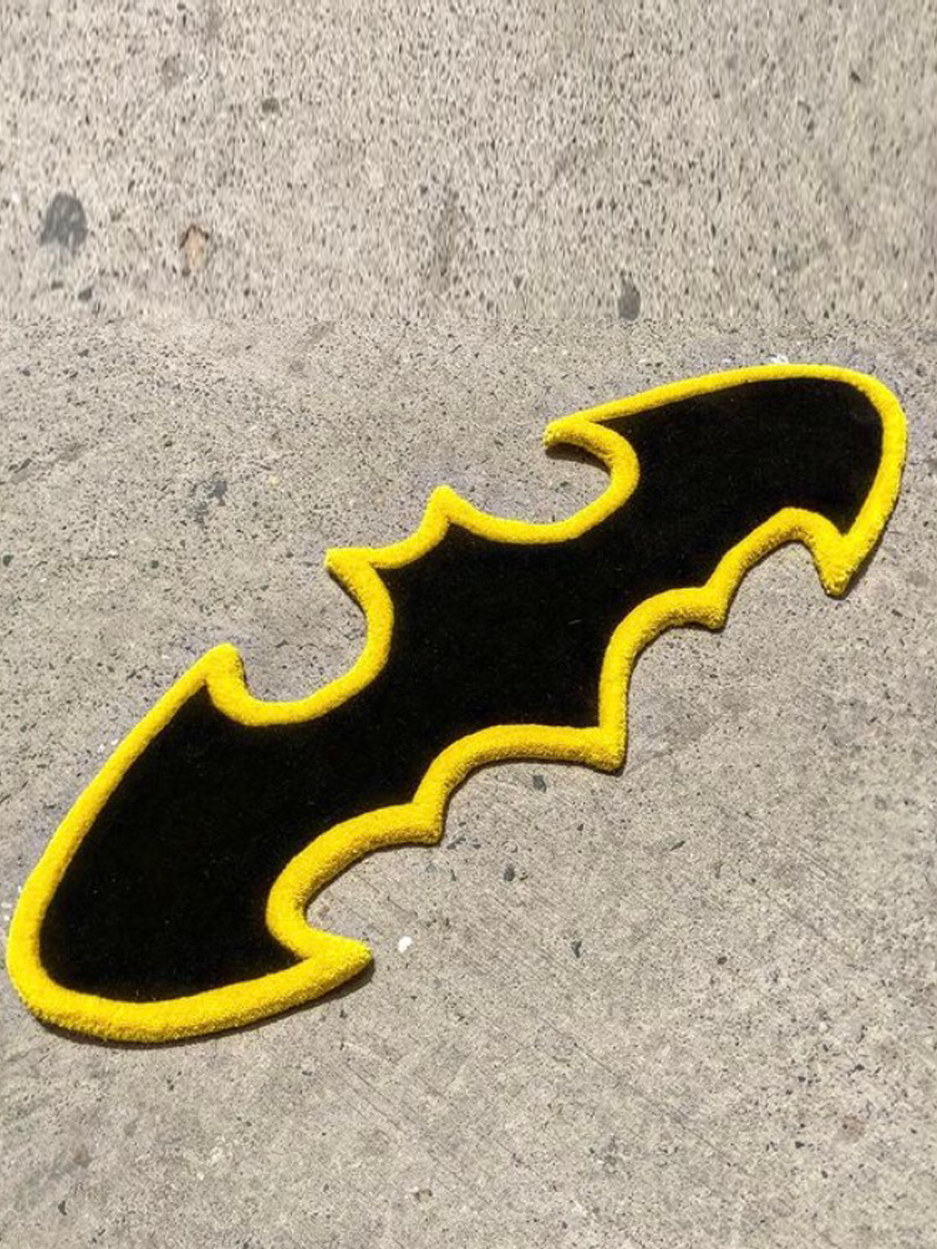 Batman Batarang 90's Hand Tufted Rug by The Drip Co.