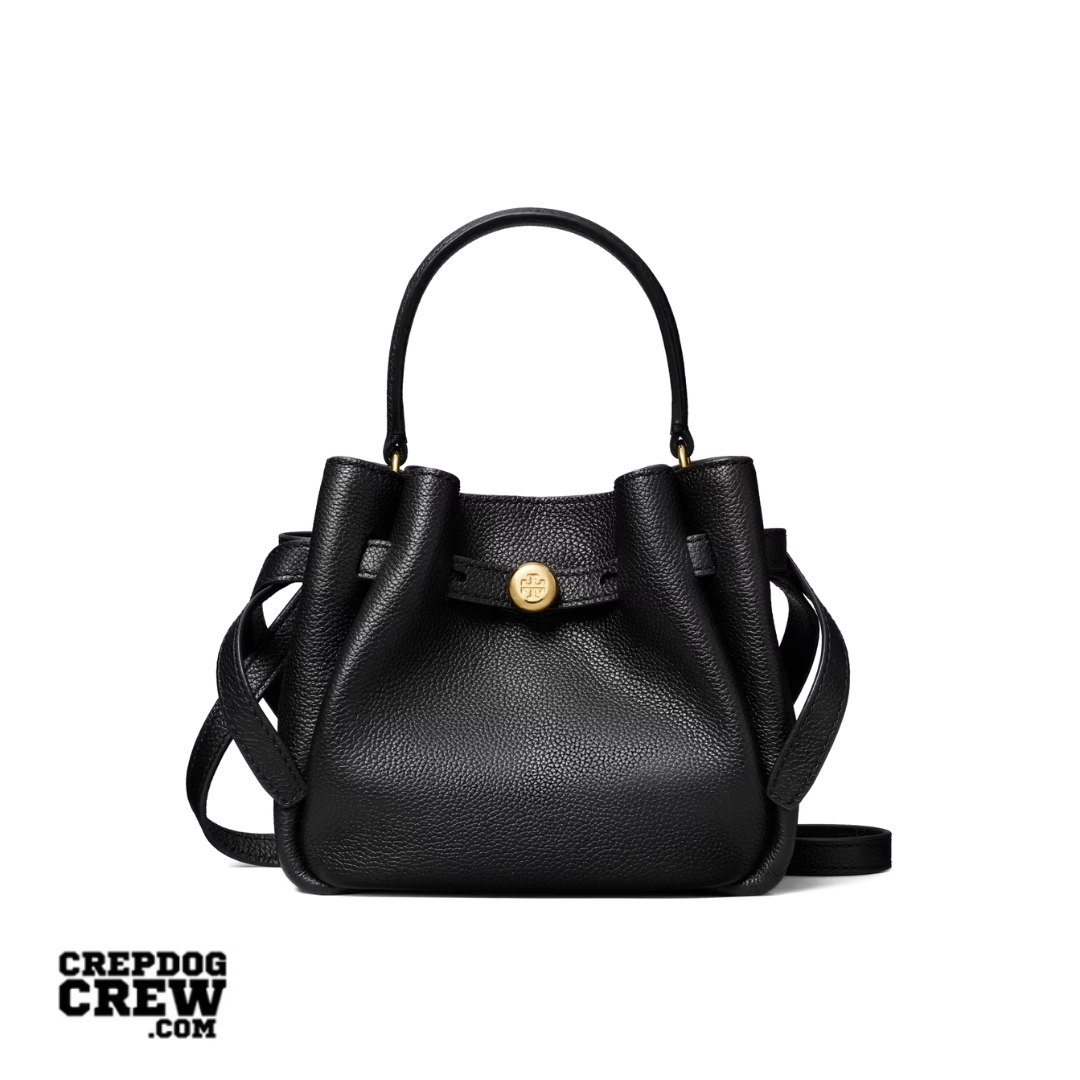 TORY BURCH MINI ROMY BUCKET BAG black