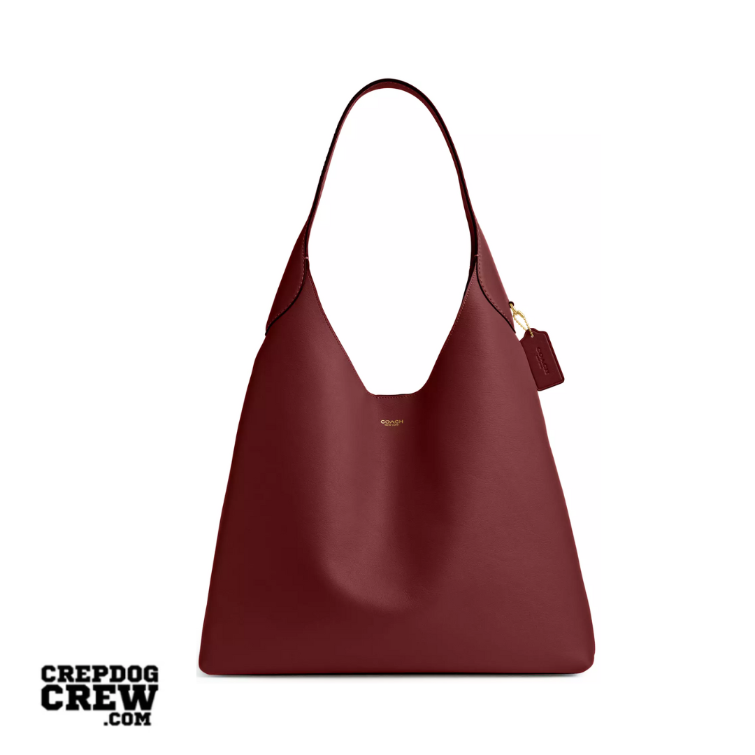 COACH Brooklyn Shoulder Bag 39 smooth leather Brass Dark Ruby