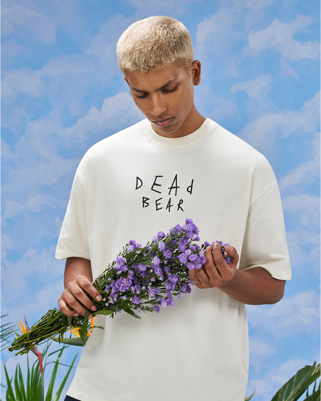 Scribbled Logo Tee Cream
