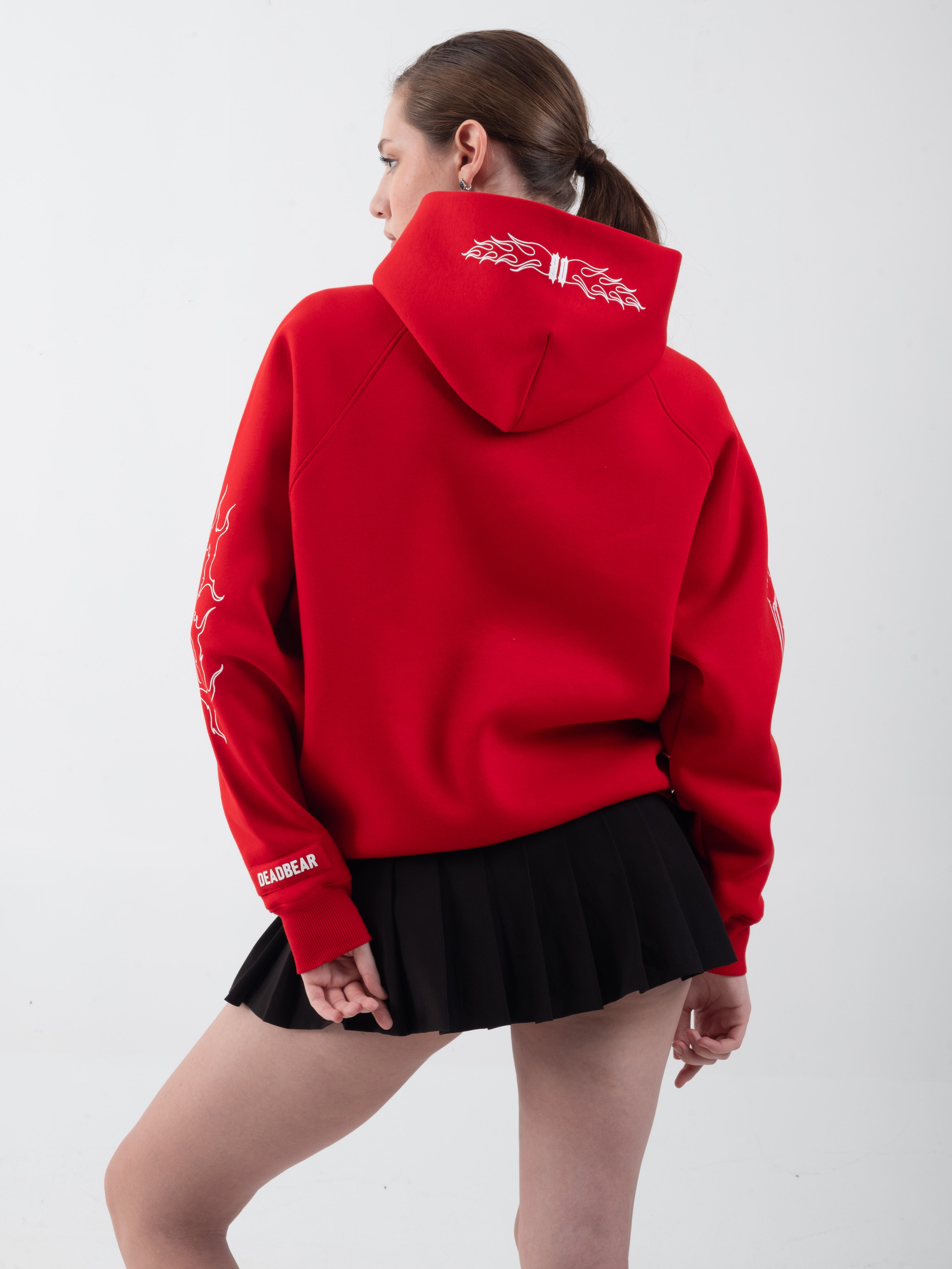 Flames Hoodie Red