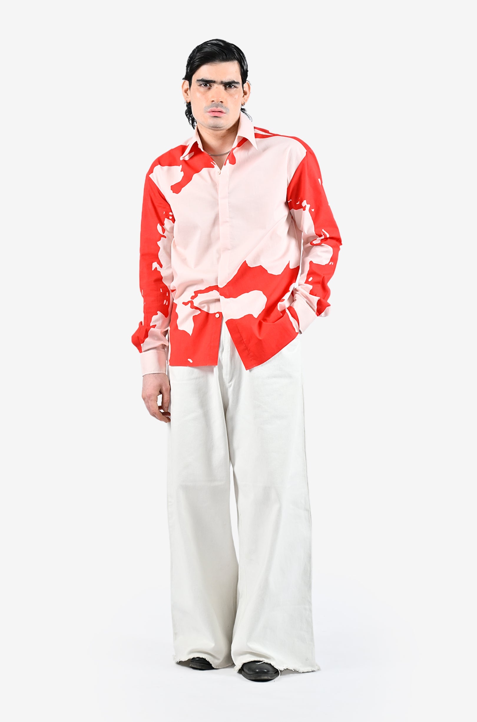HUEMN flesh shirt - Red