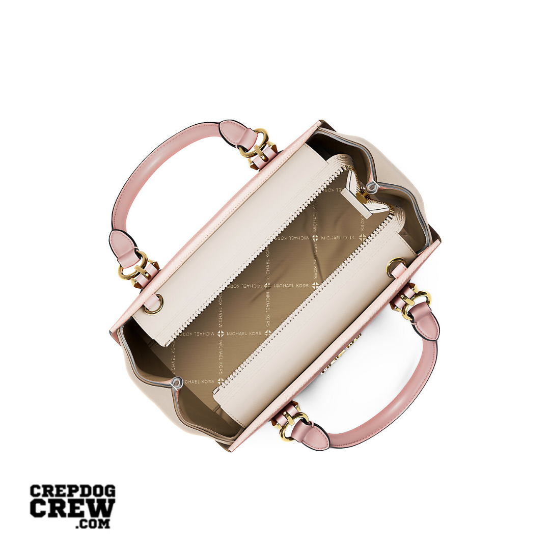 Michael Kors Marilyn Small Color-Block Saffiano Leather Messenger Bag PWD BLSH MLT