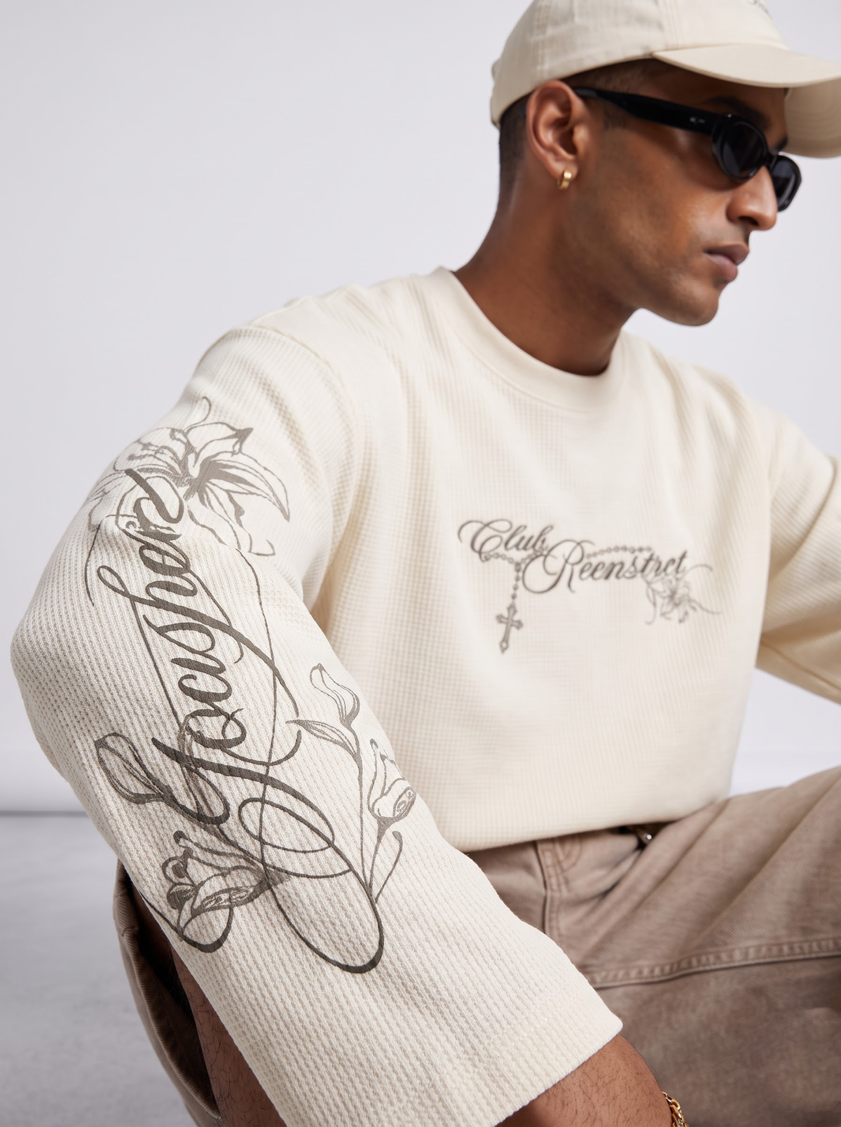 Godspeed Waffle tee - Antique white
