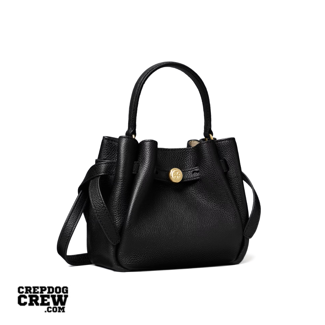 TORY BURCH MINI ROMY BUCKET BAG black