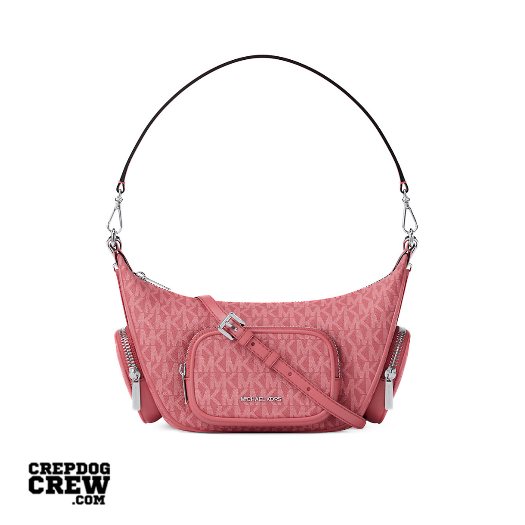 Michael Kors Merritt Small Signature Logo Convertible Shoulder Bag HIBISCUS