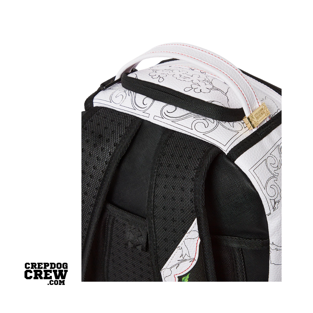SPRAYGROUND THE FLORAL CUT DLX BACKPACK WHITE BLACK