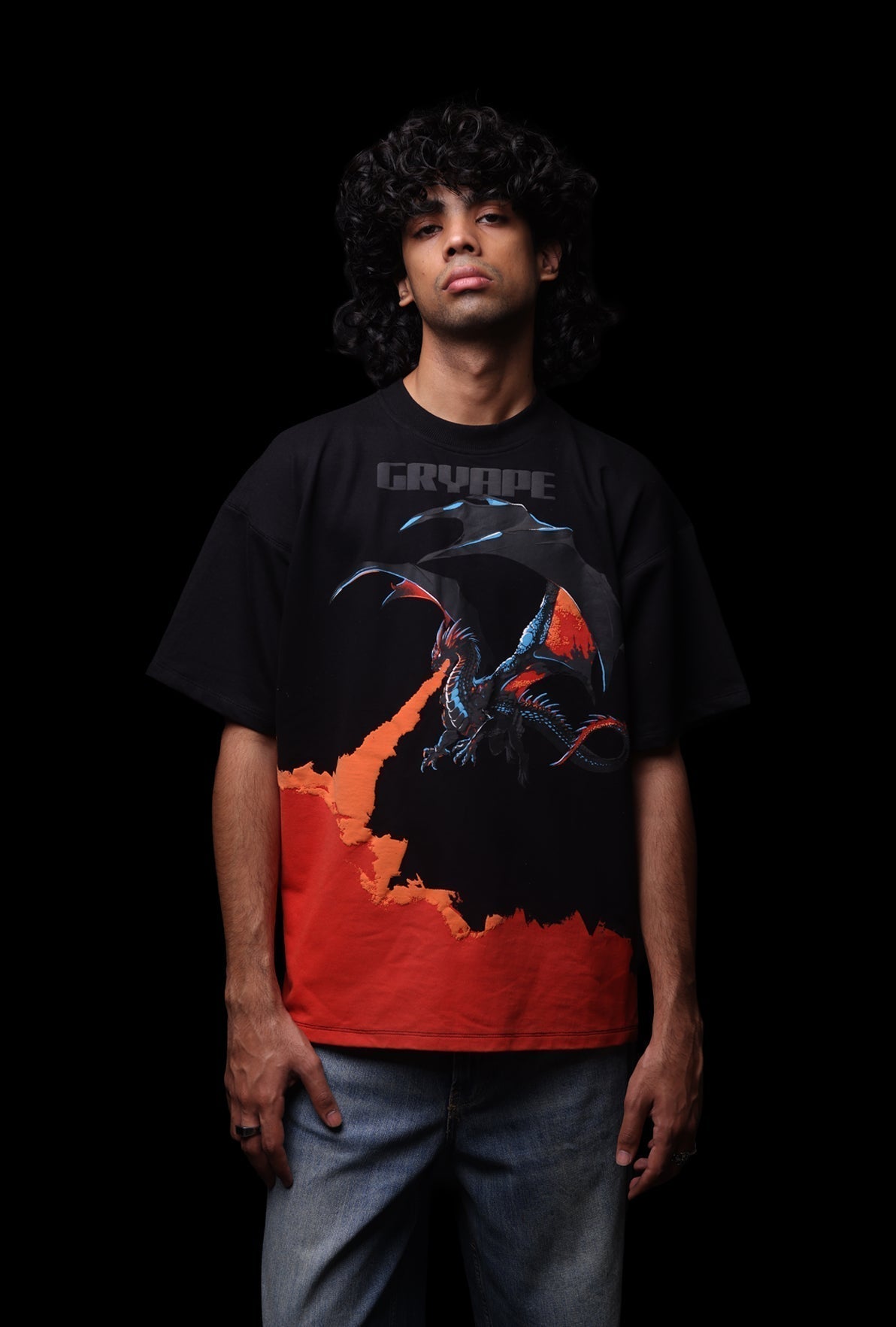 BLACK FLAMEBORN T-SHIRT