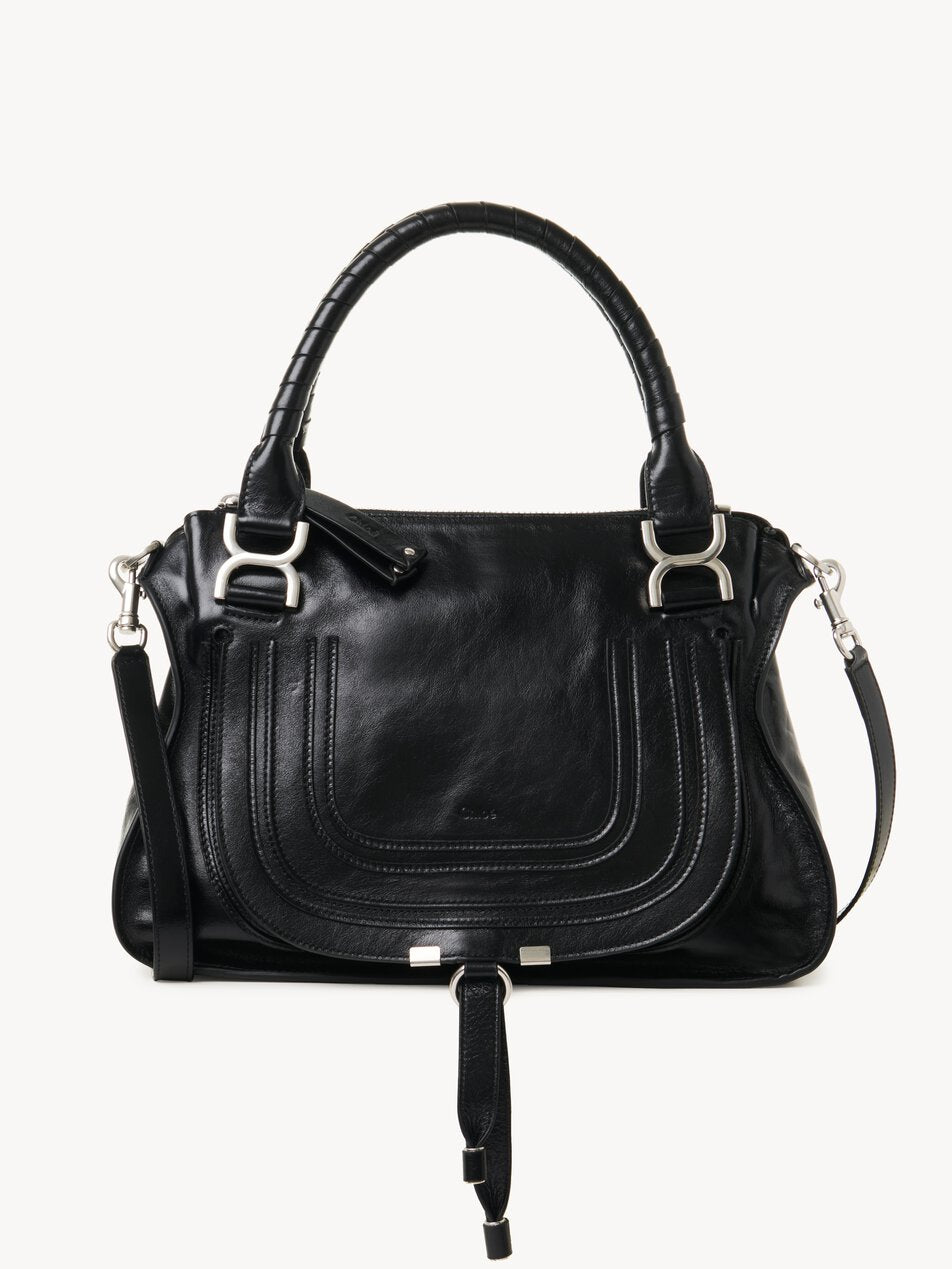 CHLOE Marcie bag in shiny leather Black