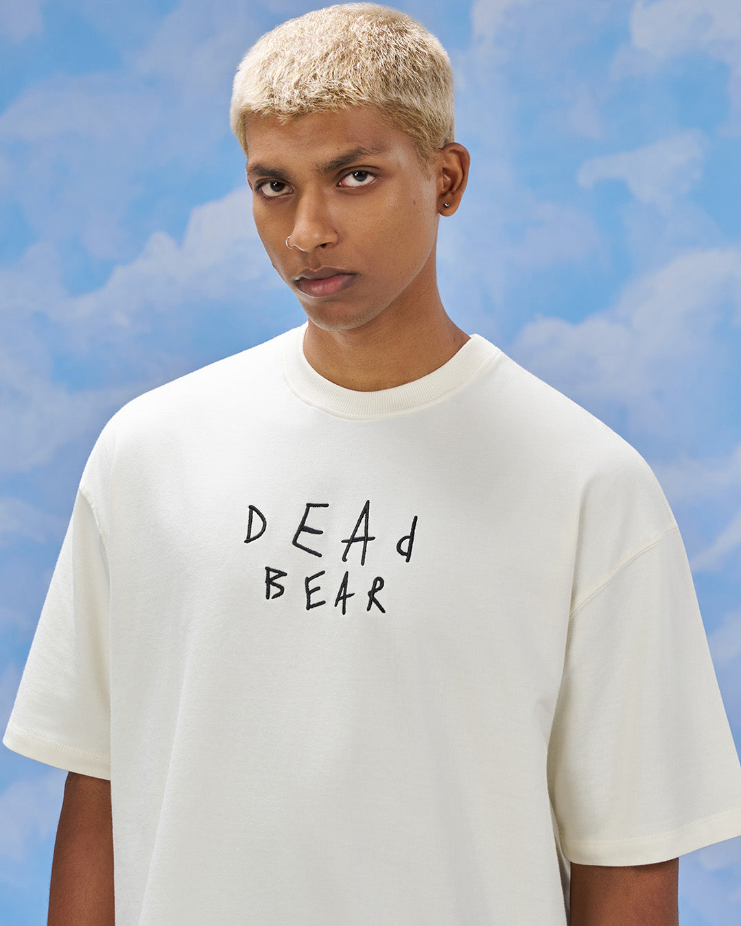 Scribbled Logo Tee Cream