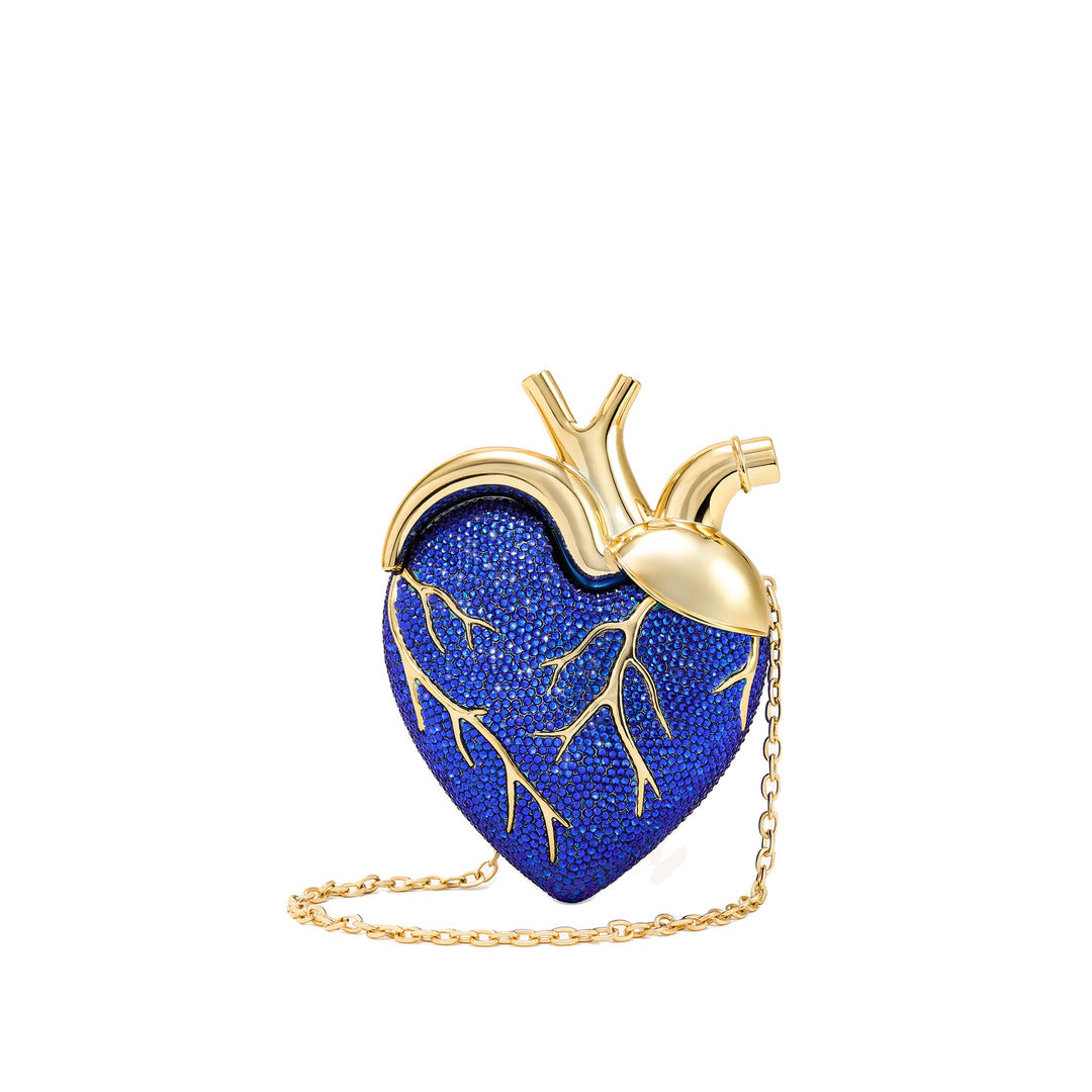 JW PEI Maren Artificial Crystal Heart Shaped Bag - Cobalt Blue
