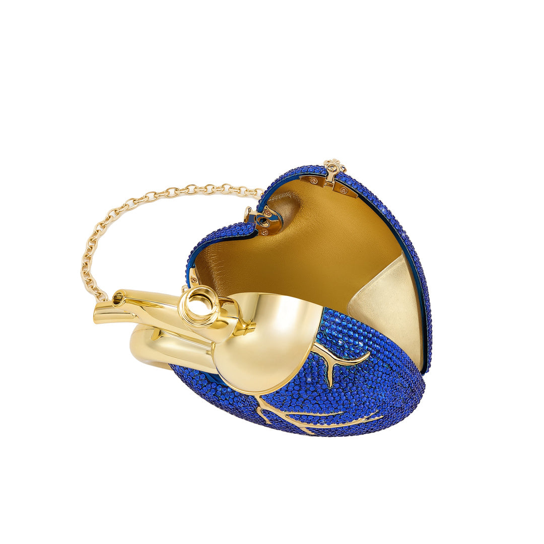 JW PEI Maren Artificial Crystal Heart Shaped Bag - Cobalt Blue