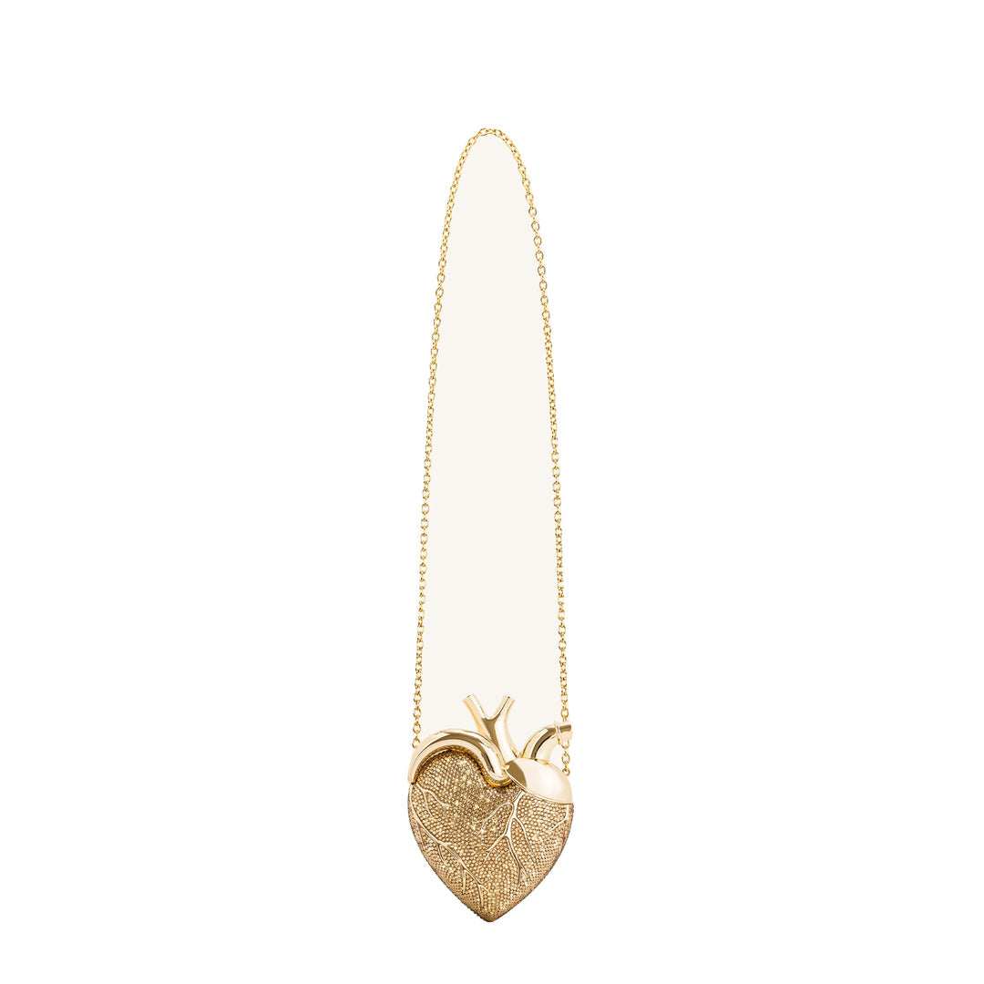 JW PEI Maren Artificial Crystal Heart Shaped Bag - Gold