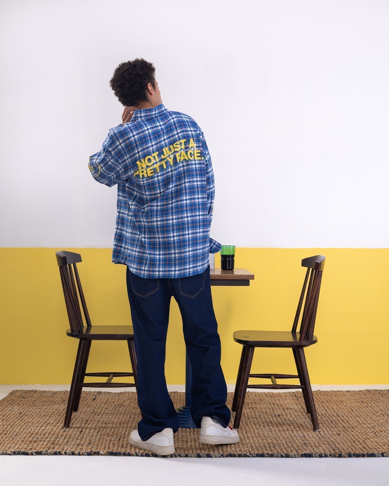 Not Just A Pretty Face Blue Shirt