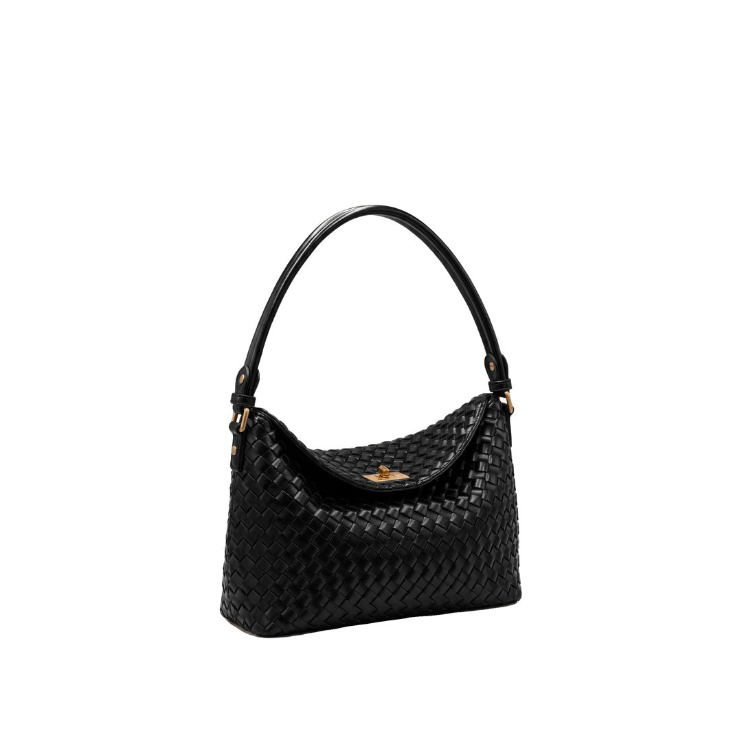 JW PEI Lucia Woven Hobo Bag - Black