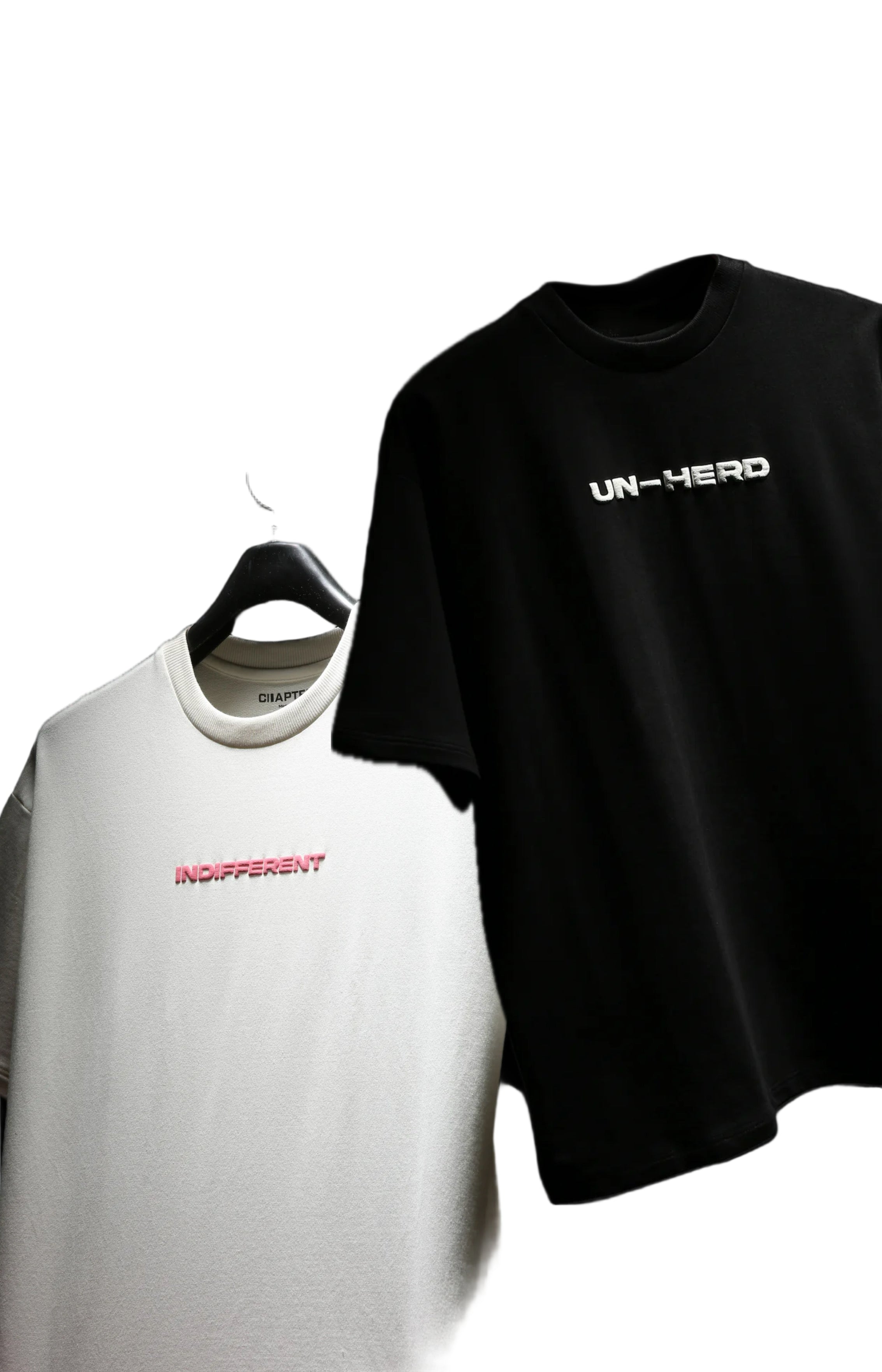 INDIFFERENT WHITE- UNHERD BLACK PACK OF 2