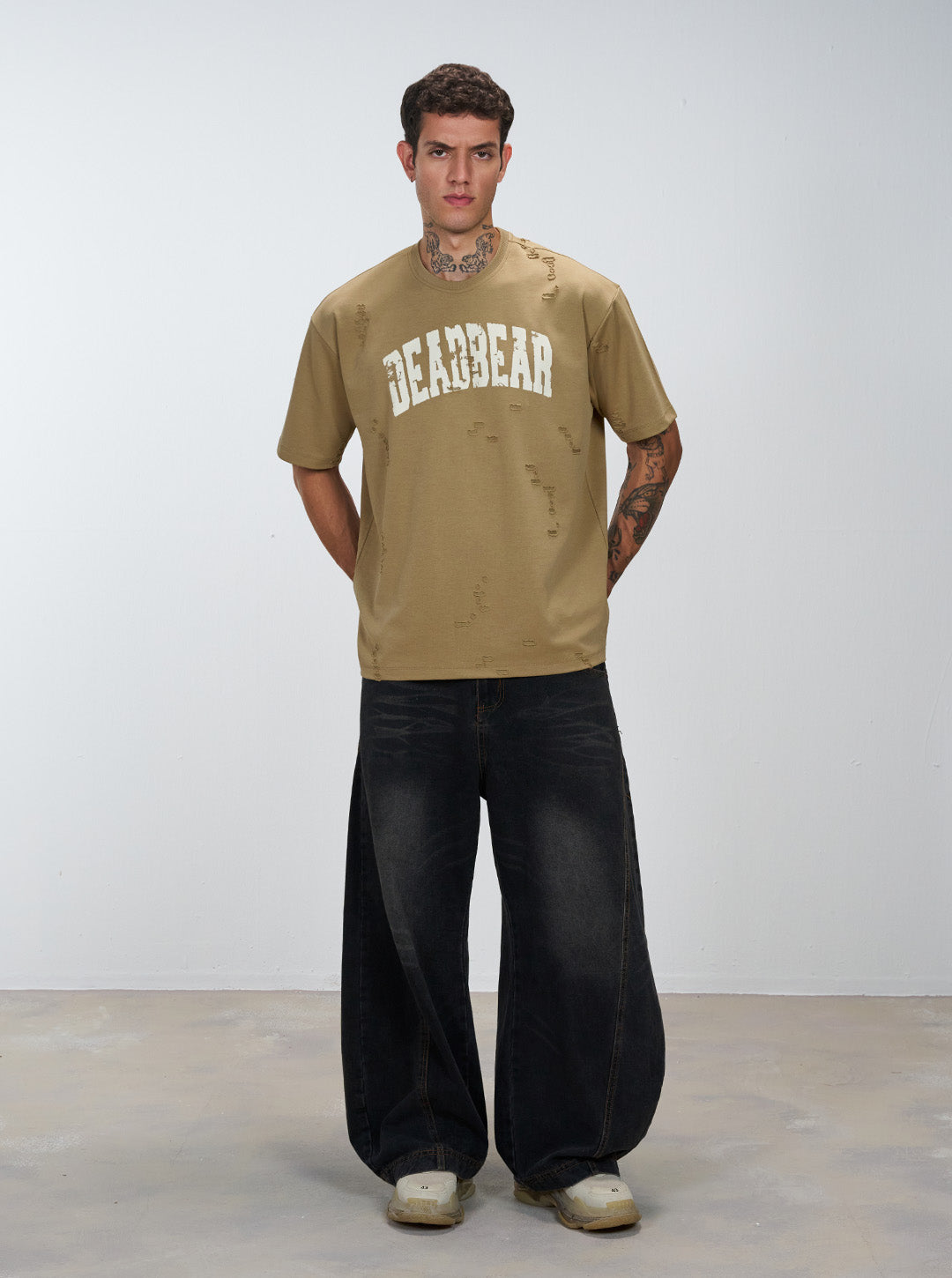 Distressed Brown Tee