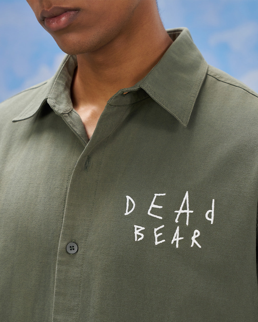 Scribbled Logo Shirt Moss