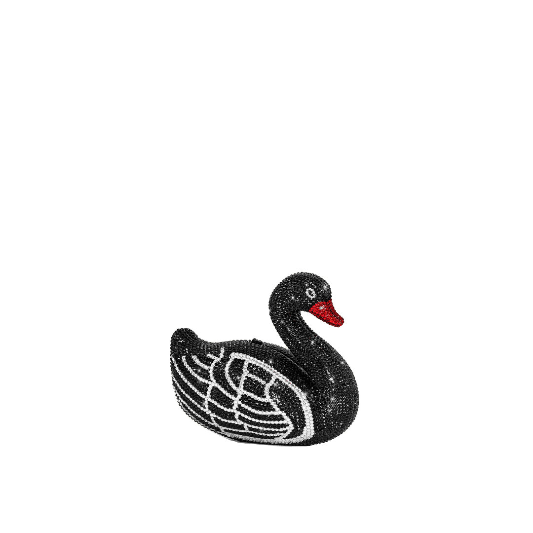 JW PEI Kinsley Crystal Swan Clutch - Black