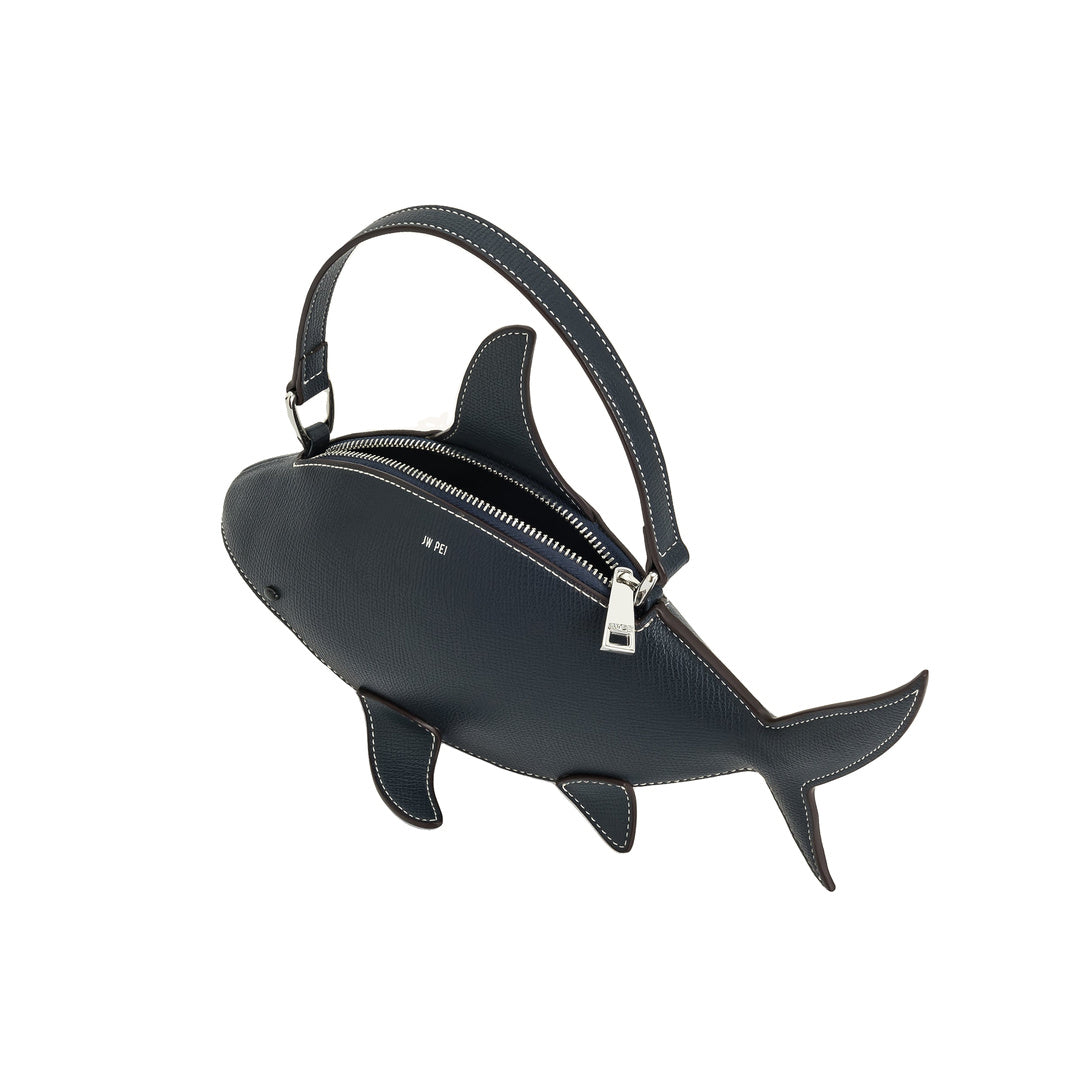 JW PEI Nerys Shark Look Top Handle Bag - Dark Blue