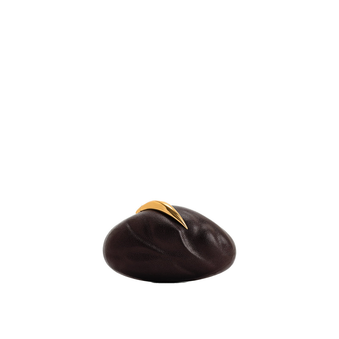 JW PEI Kaya Irregular Oval Clutch - Dark Brown