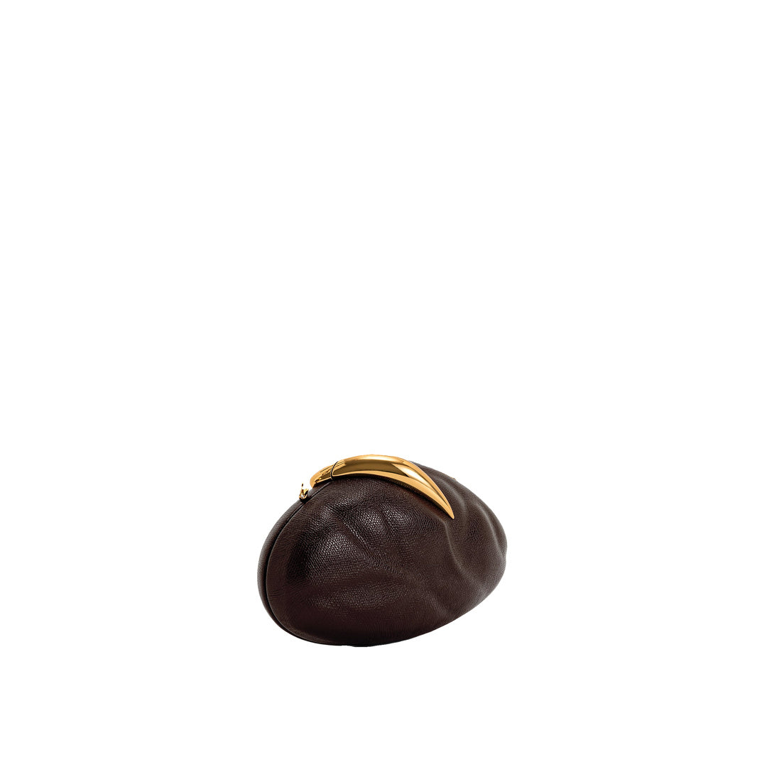 JW PEI Kaya Irregular Oval Clutch - Dark Brown