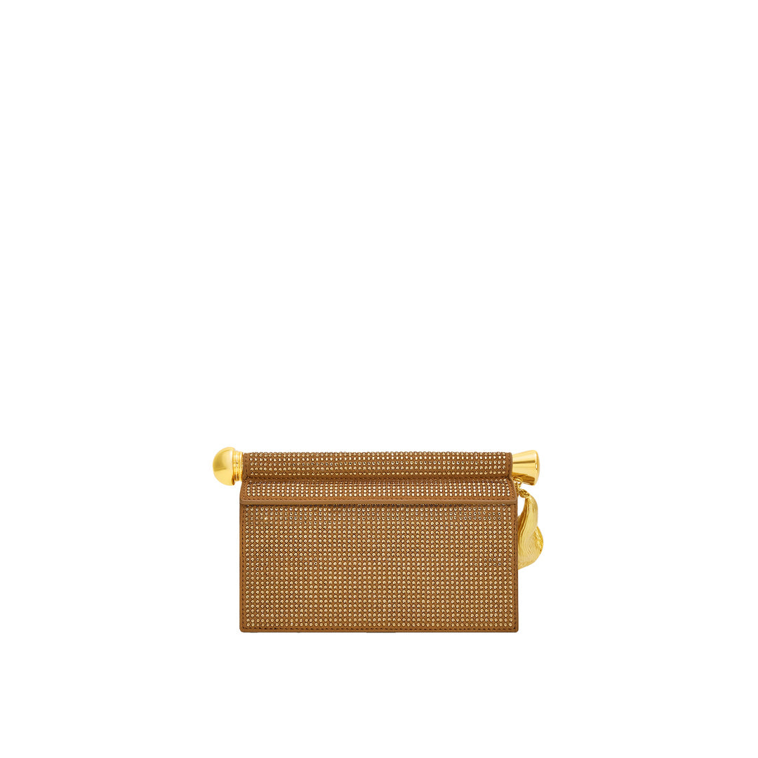JW PEI Holly Artificial Crystal Metal Pendant Embellished Clutch - Champagne