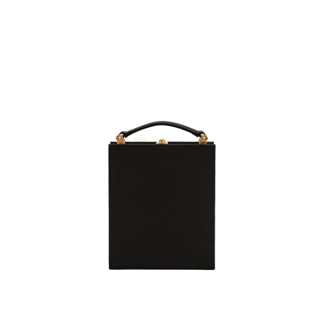 JW PEI Taya Orchid Motif  Book Shape Clutch Bag - Black
