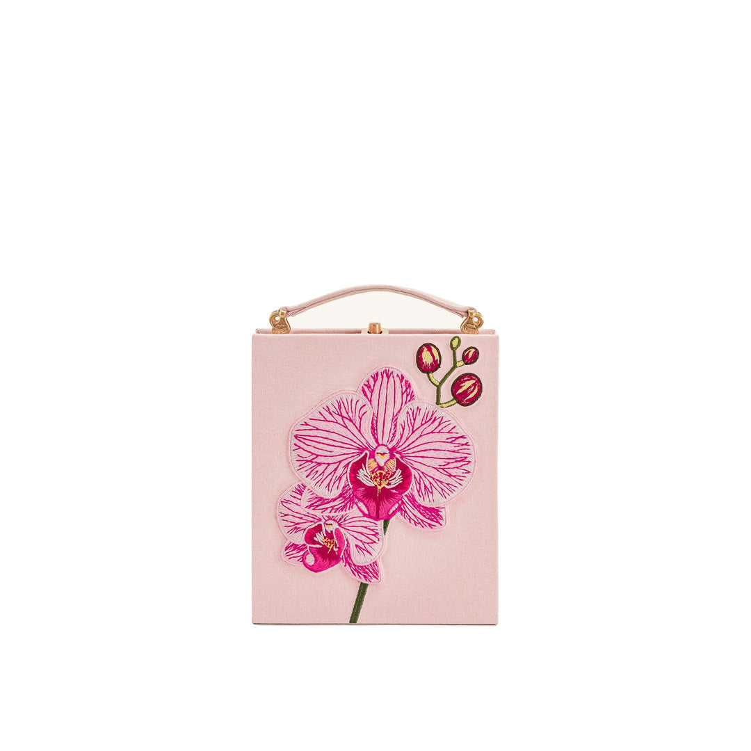JW PEI Taya Orchid Motif Book Shape Clutch Bag - Pink