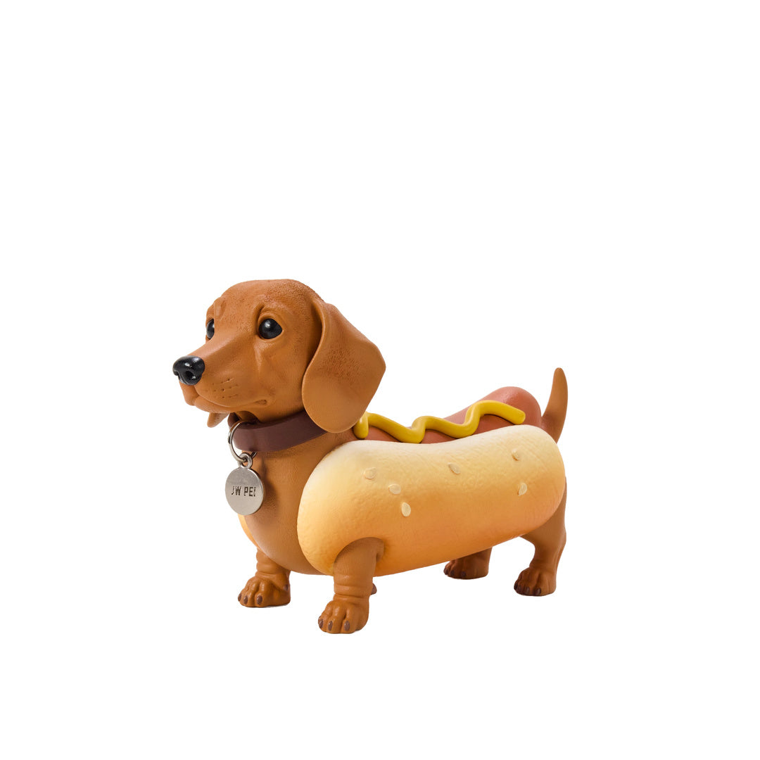 JW PEI Dachshund Hot Dog Bag - Brown/Yellow