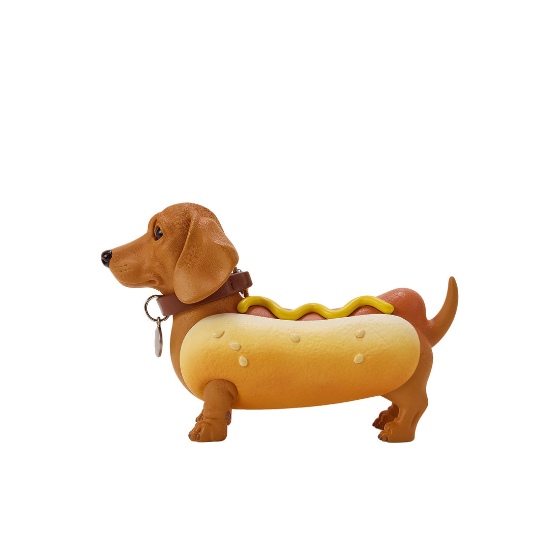 JW PEI Dachshund Hot Dog Bag - Brown/Yellow