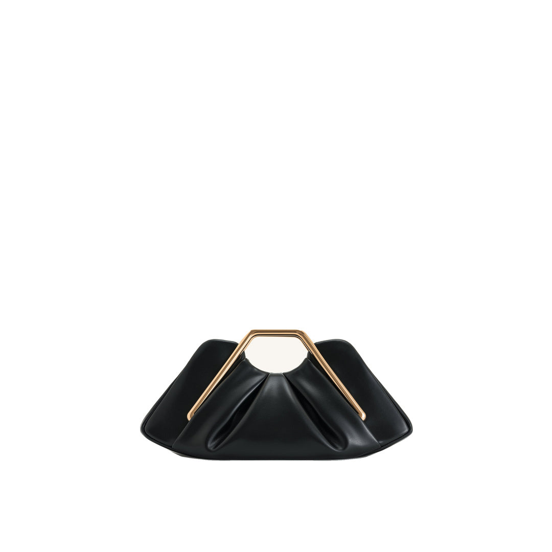 JW PEI Lila Metal Frame Clutch - Black