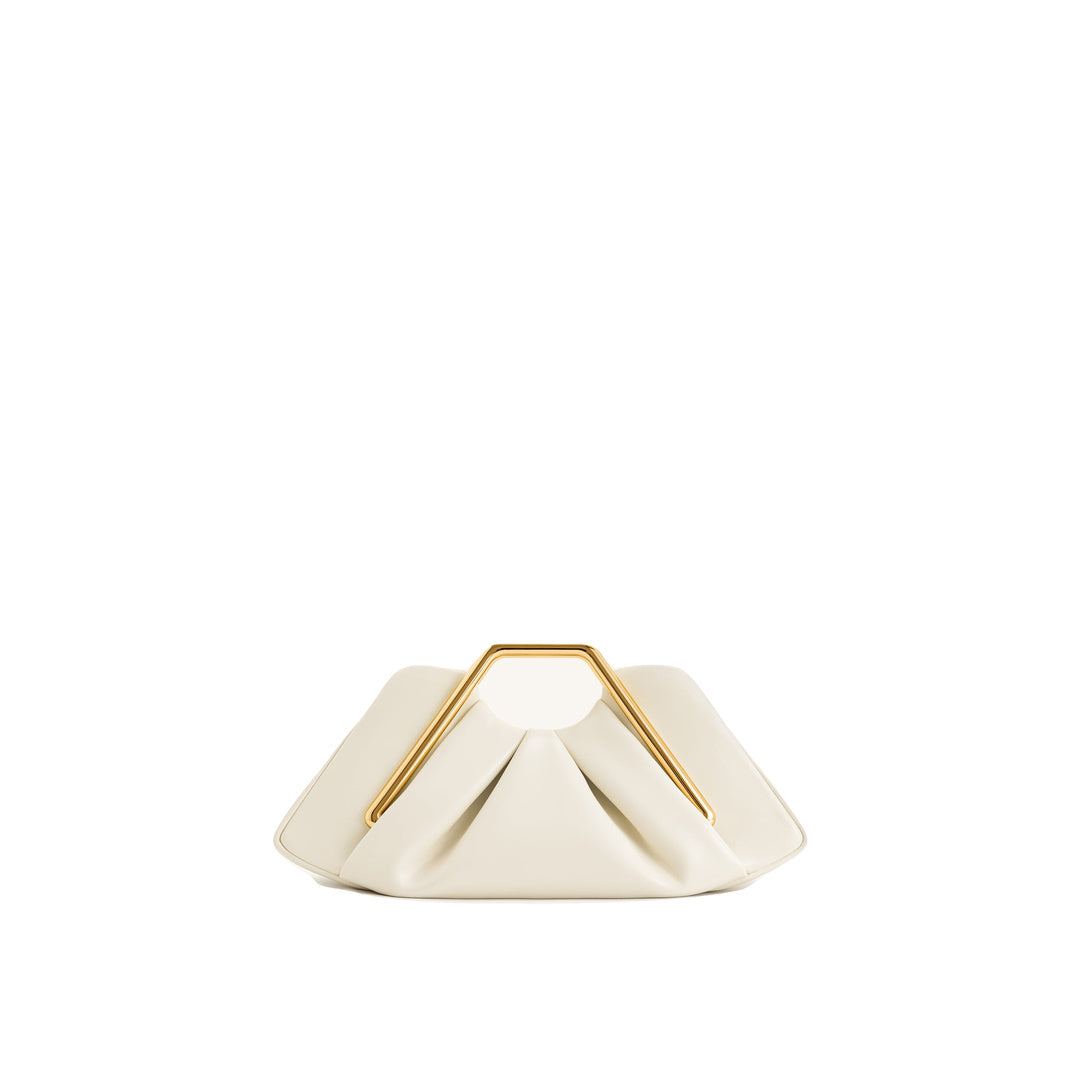 JW PEI Lila Metal Frame Clutch - Ivory