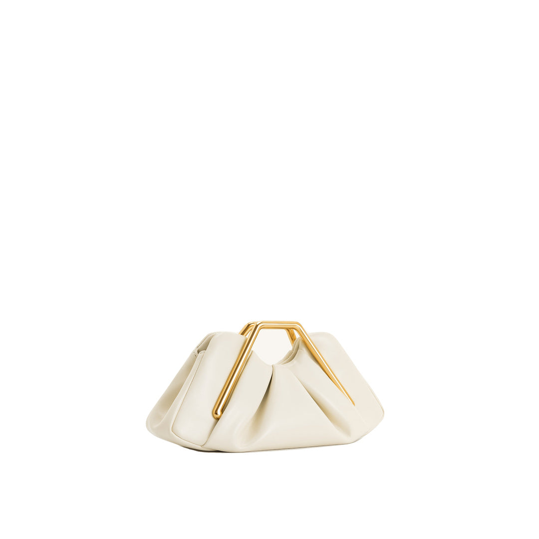 JW PEI Lila Metal Frame Clutch - Ivory