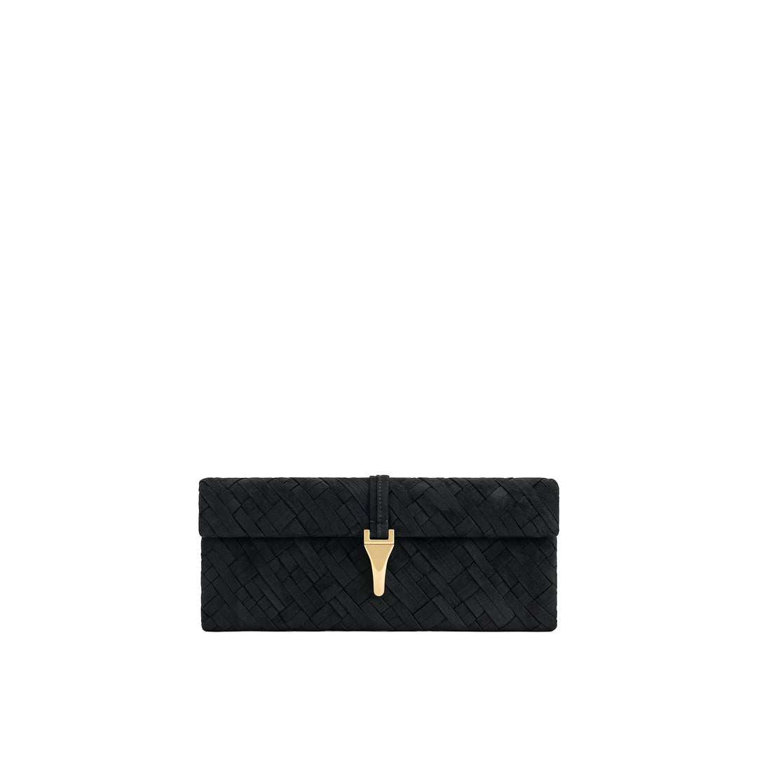 JW PEI Zaria Woven Clutch - Black