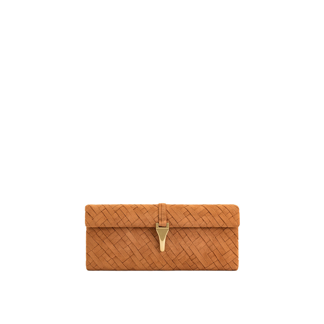 JW PEI Zaria Woven Clutch - Brown